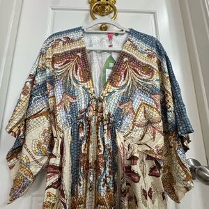 FARM Rio Multicolor Midi Flower Dress